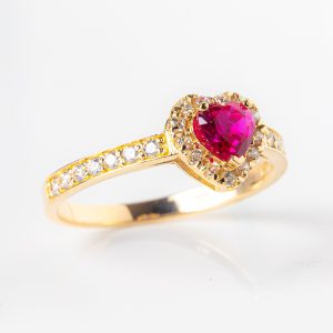 Anillo Corazón con Circones
