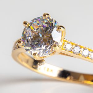 Anillo Solitario en Riel