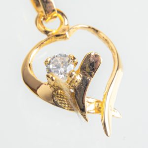 Colgante Corazón con Piedra Circón